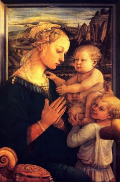 フィリッピーノ・リッピ Painting - 聖母と子供たち クリスチャン・フィリッピーノ・リッピ